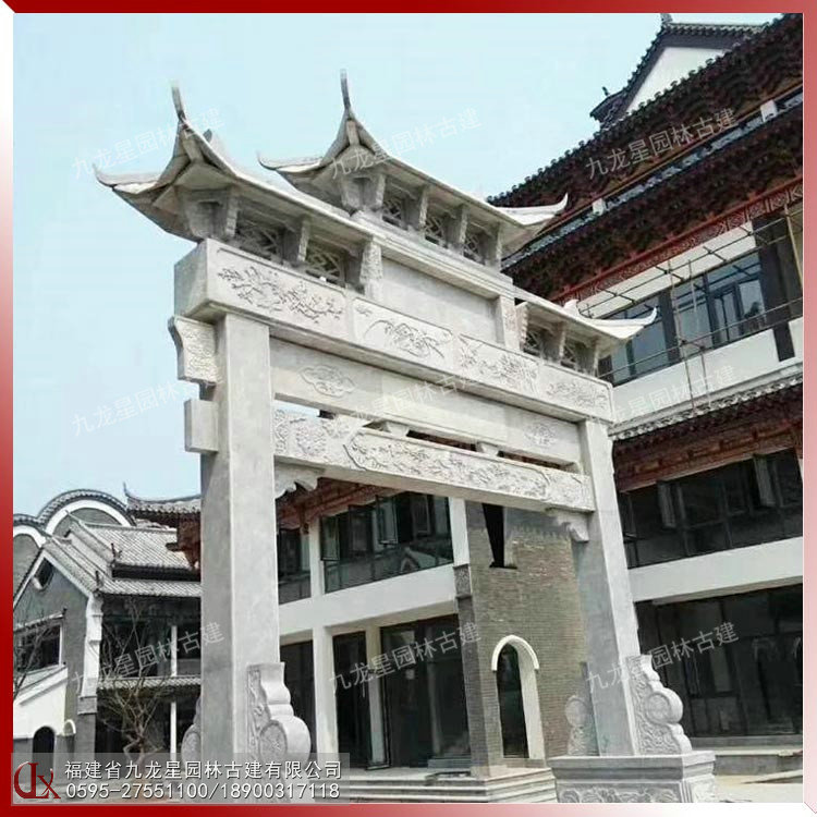 農村石雕牌坊圖片