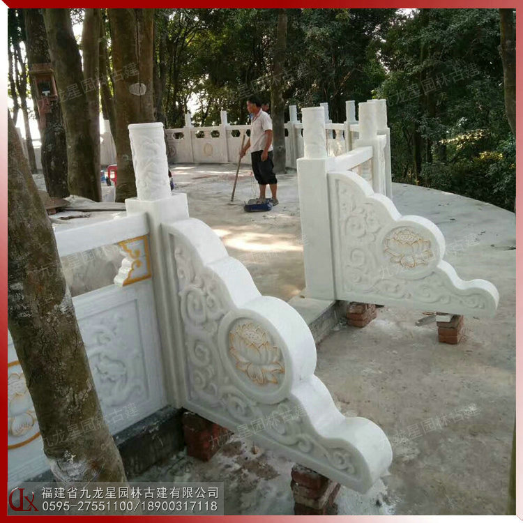 漢白玉欄桿圖片